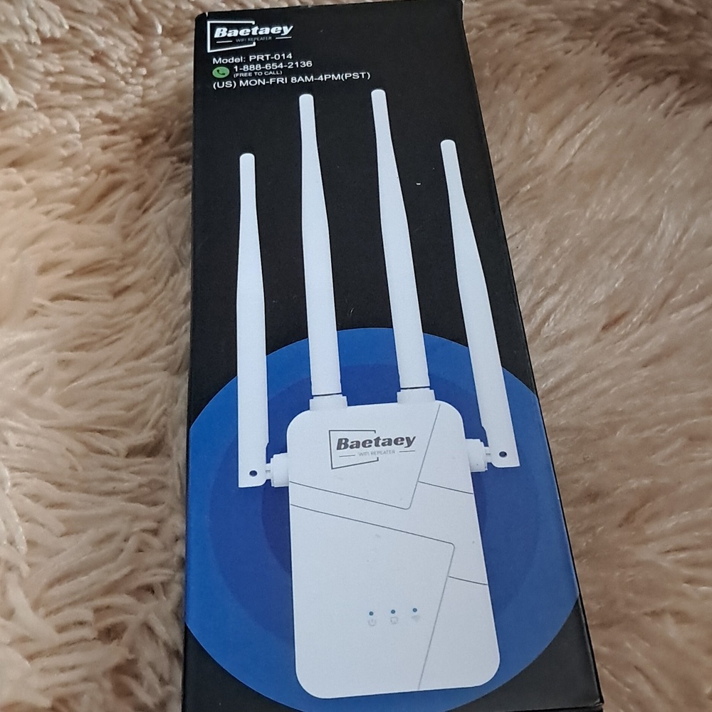 Baetaey  Black WiFi Range Extender with Antennas